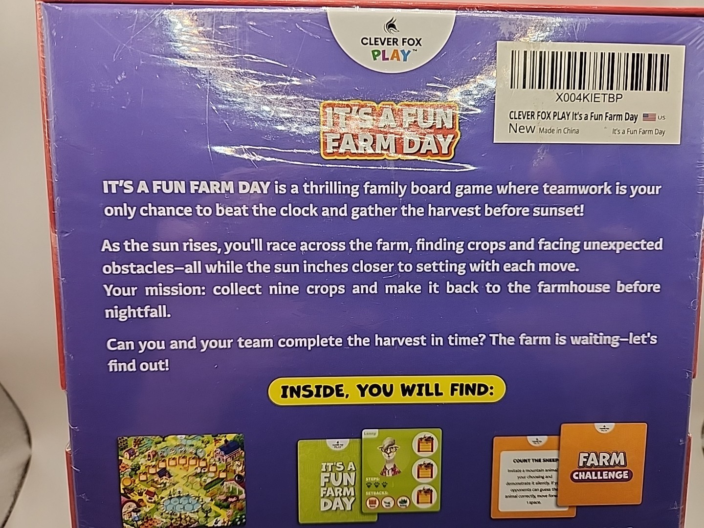 It A Fun Farm Day Cooperative Board Game for Kids Ages 5-10 Still Sealed