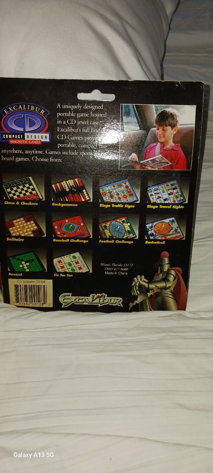 Excalibur Magnetic Travel Games Specifically Solitaire and Backgammon Edition