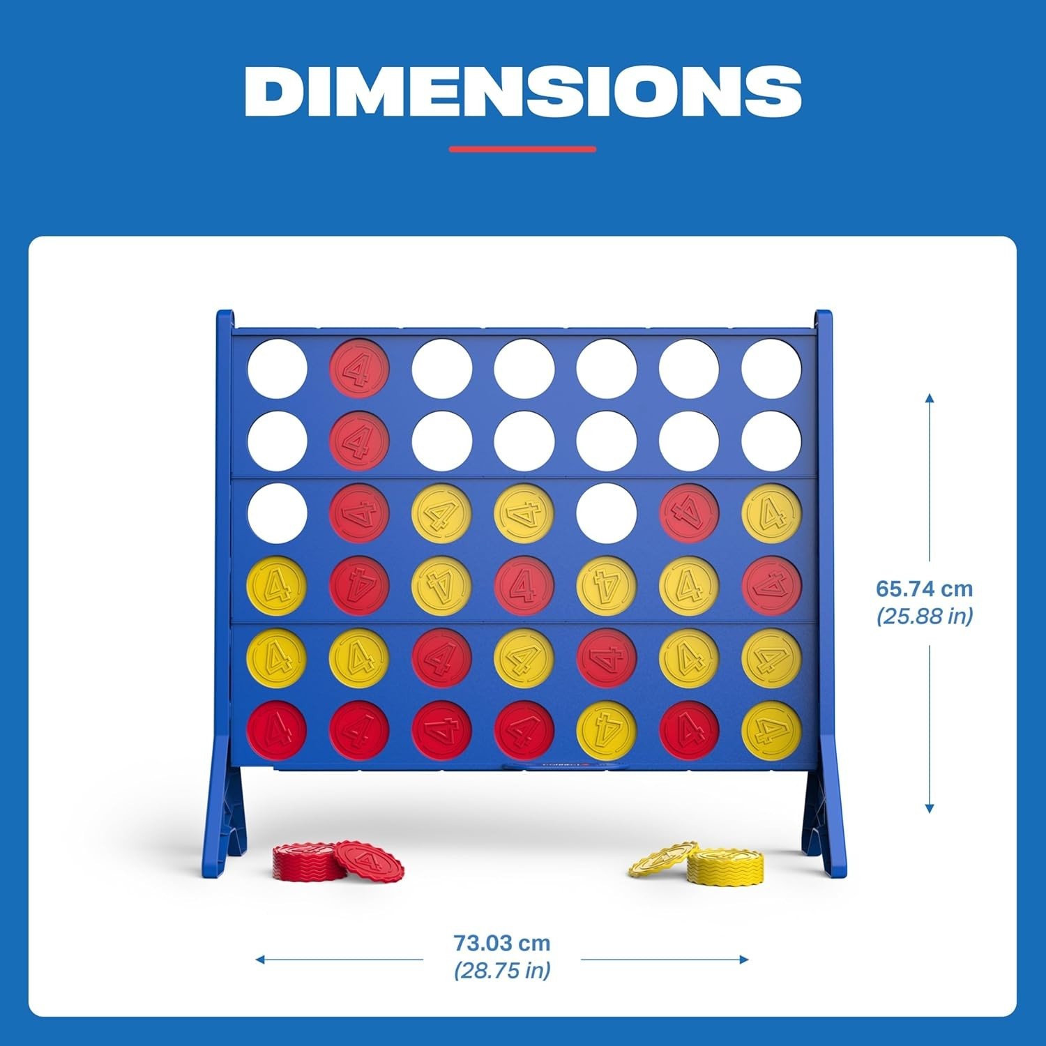 Connect 4 Oversized Edition Game – Giant Classic Four-In-A-Row Family Fun – Indo