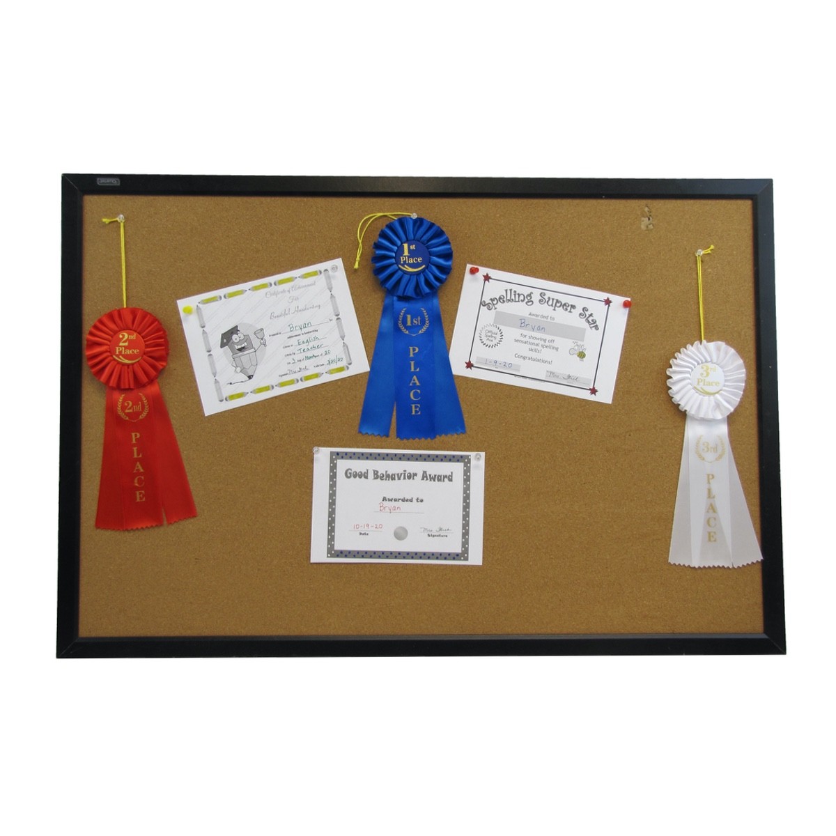 Deluxe Red 2nd Second Place Award Ribbon Rosette Winner Trophy Badge Class Medal