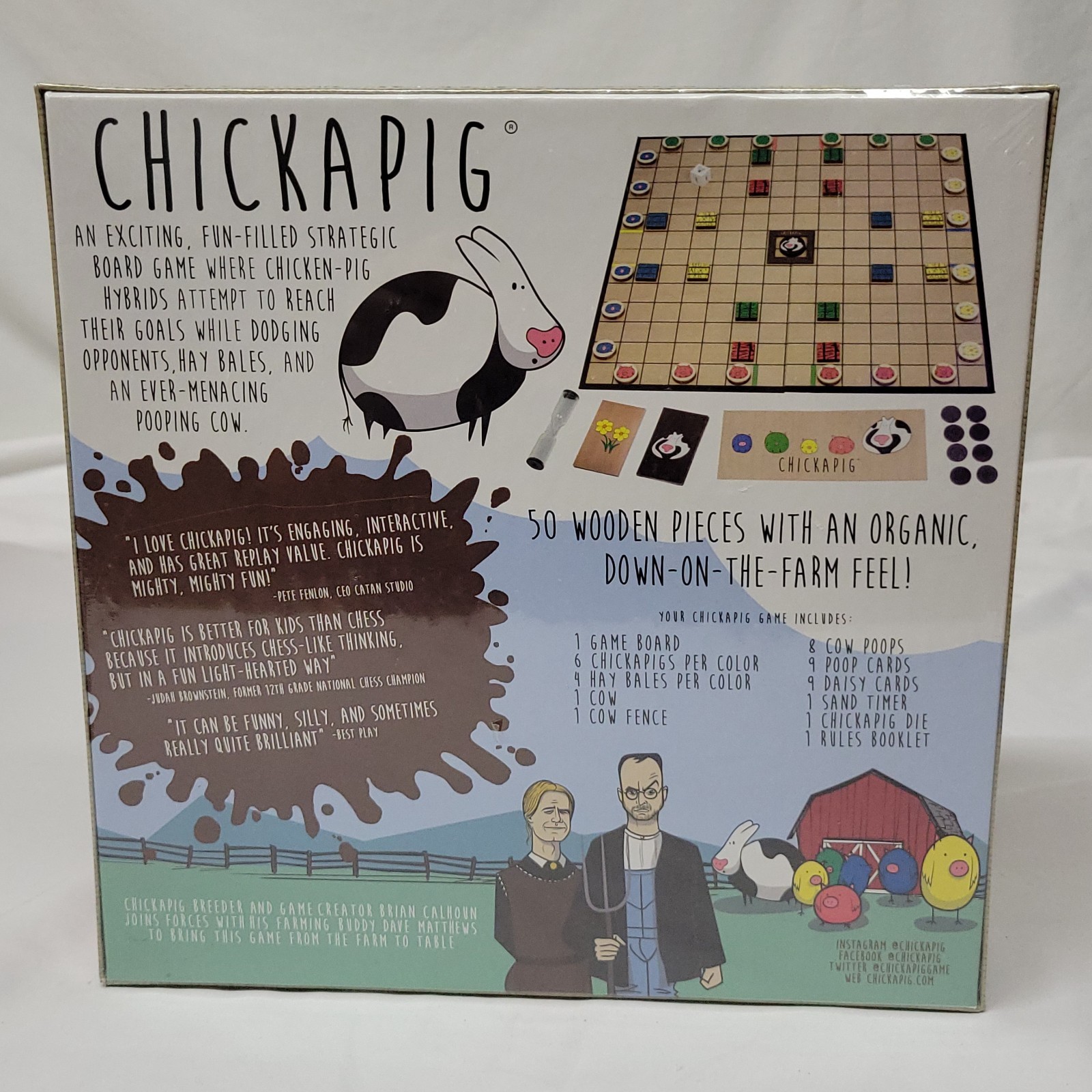 Chickapig The Family Fun Farmknh Board Game Farm to Table NEW! Farm animals