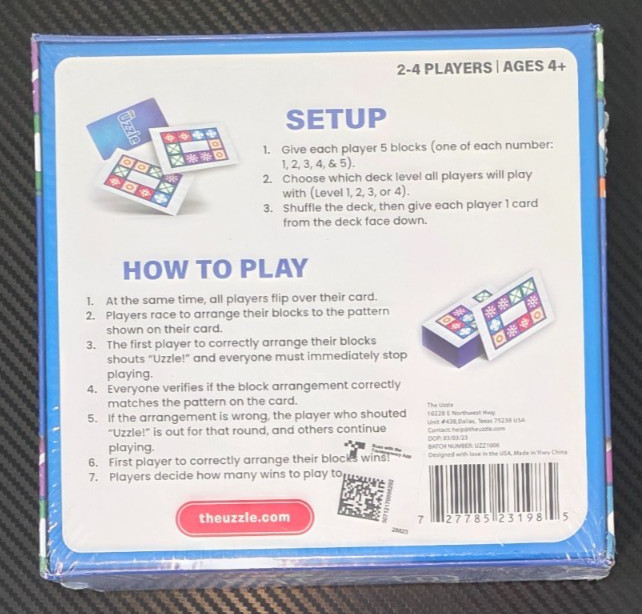 The Uzzle Board Game – Family Board Game for Children & Adults