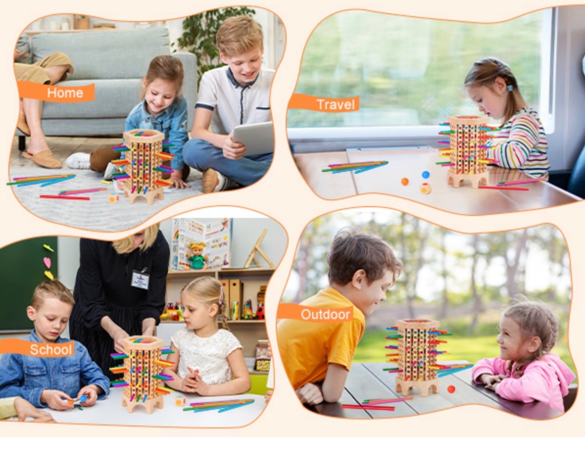 Montessori Game Wooden Board Games for Kids 4-6-8-12, Math Educational Toys 3 5