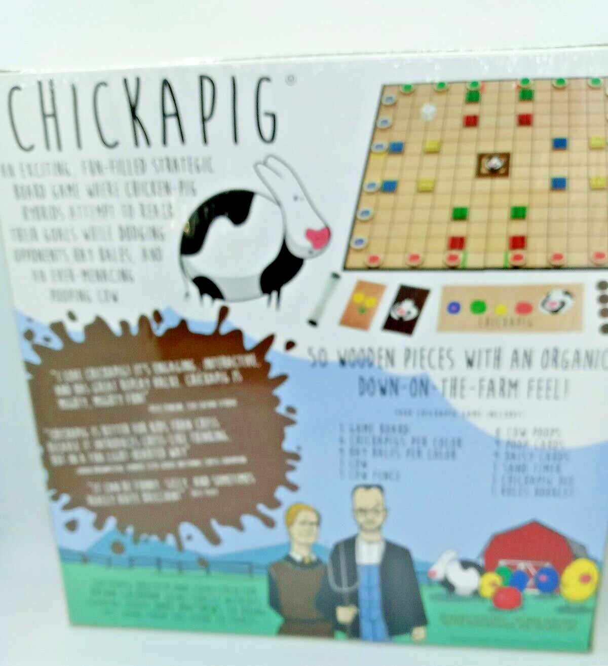 Chickapig Strategic Board Game Family Friendly For 2 or 4 Players Educational