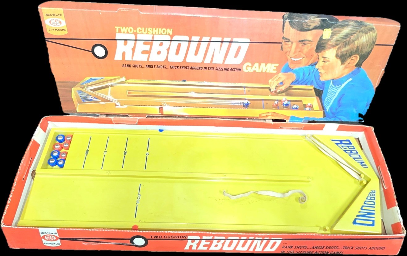 Vintage 1970 Ideal Rebound Two-Cushion Skill & Action Game No 2035-4