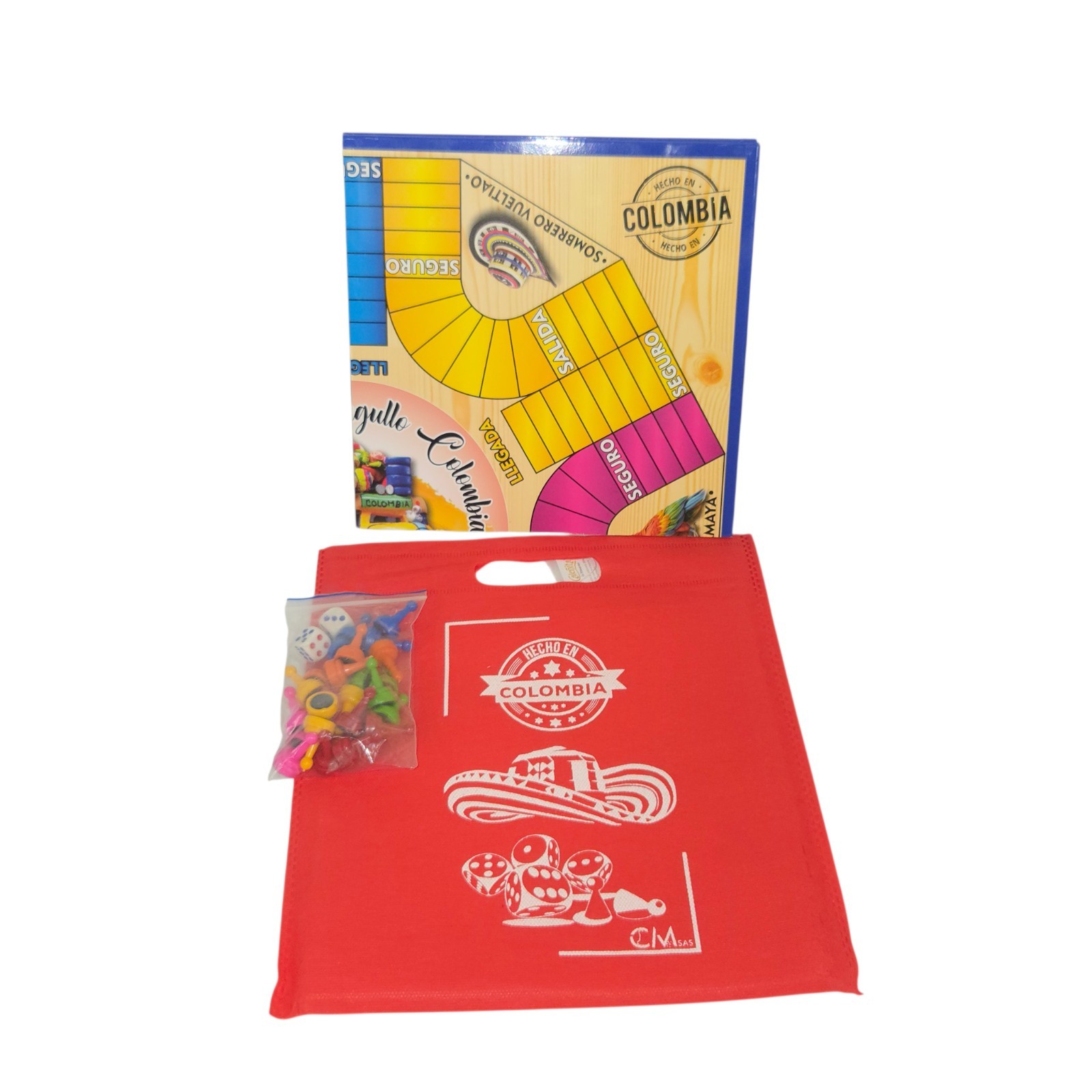 Double Sided Foldable Magnetic Colombian Parcheesi Board Game For 2 to 6 Players