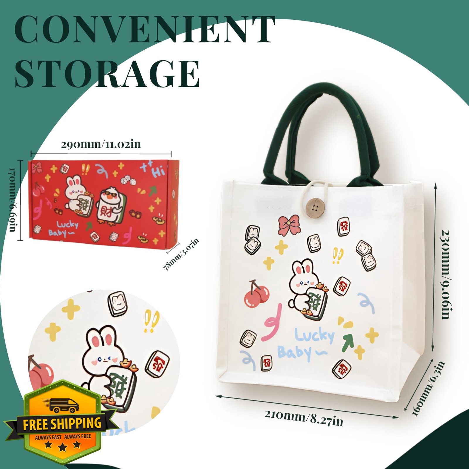 Gueiddi Mahjong Block Set 65pcs Portable Travel Handbag