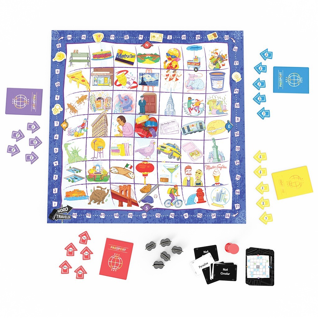 Word Traveler Cooperative Board Game Office Dog Games ODOR01EN Family Travel
