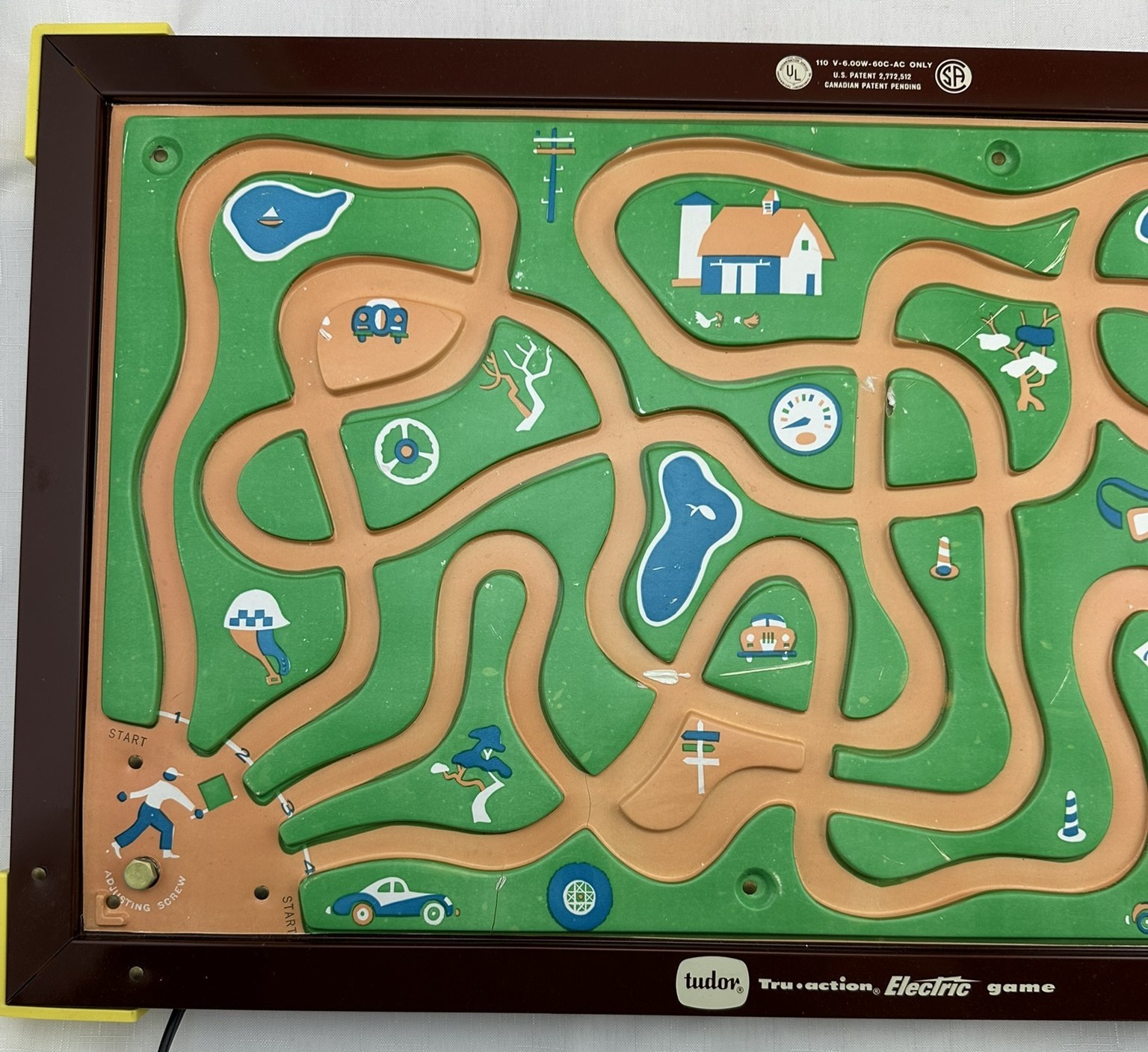 1959 Tudor Electric Sports Car Race Game Working in Good Condition FREE SHIPPING
