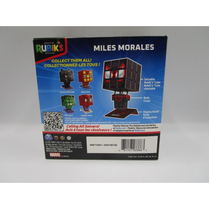 Spin Master Rubik’s Cube Cubers Miles Morales Spiderman Marvel Puzzle