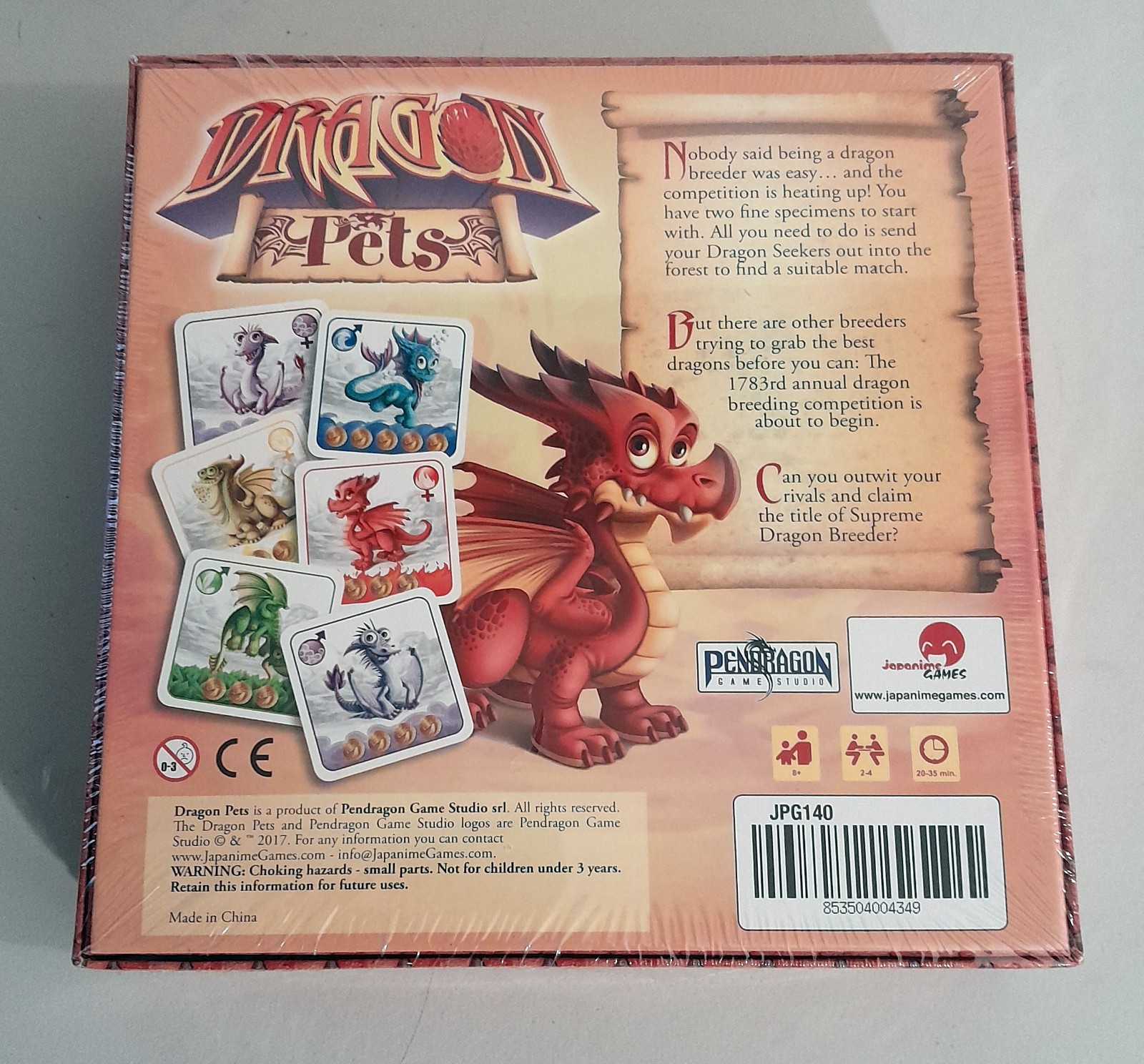 Dragon Pets Board Game – Pendragon Game Studio Brand NEW