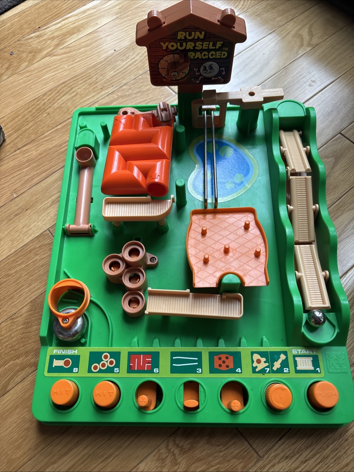 Vintage 1979 Run Yourself Ragged TOMY Maze Game Rugged Obstacle Course