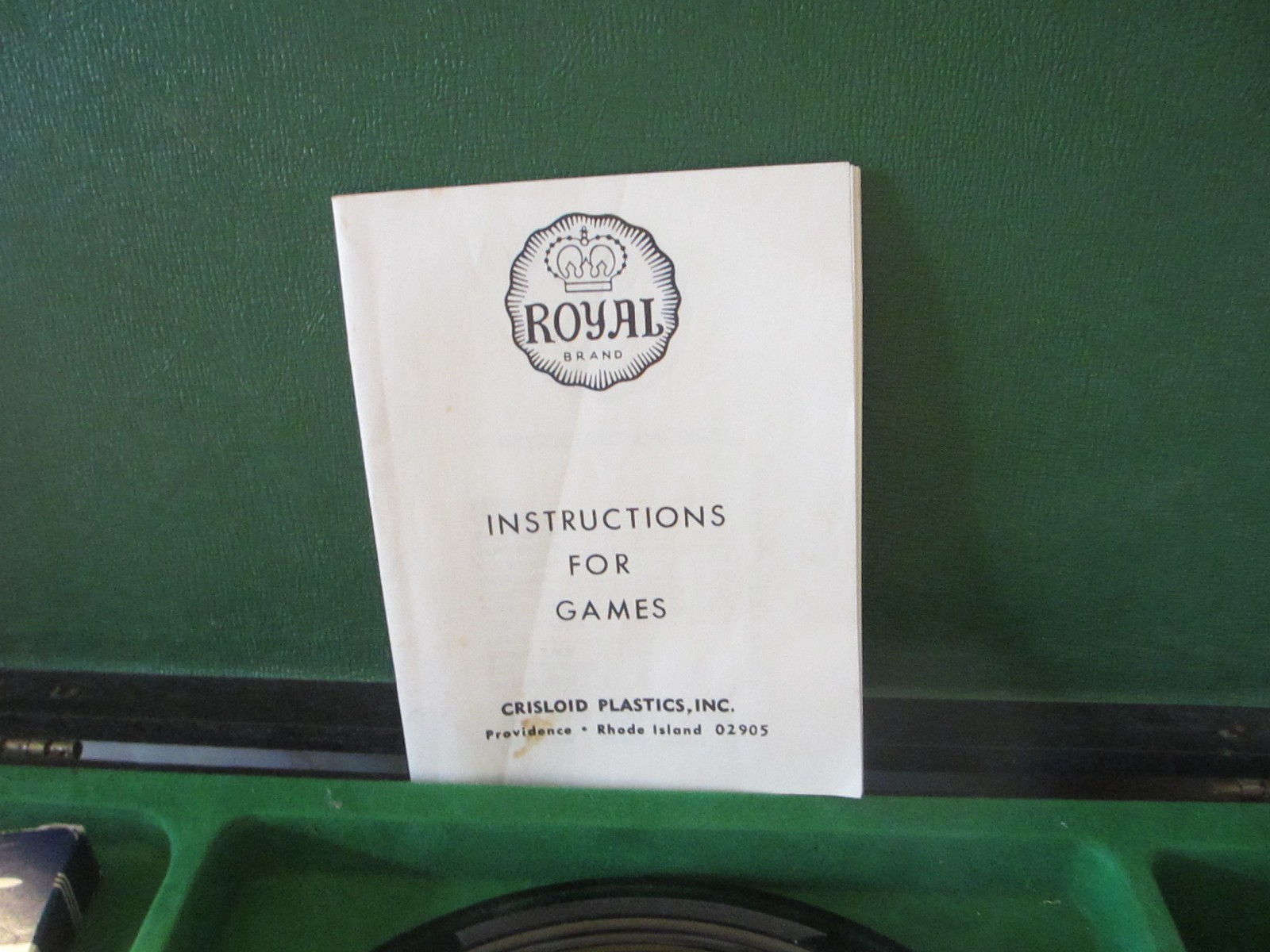 VINTAGE CRISLOID ROYAL GAMBLER’S BRIEFCASE 60’S MCM ROULETTE HORSE GAME CASINO