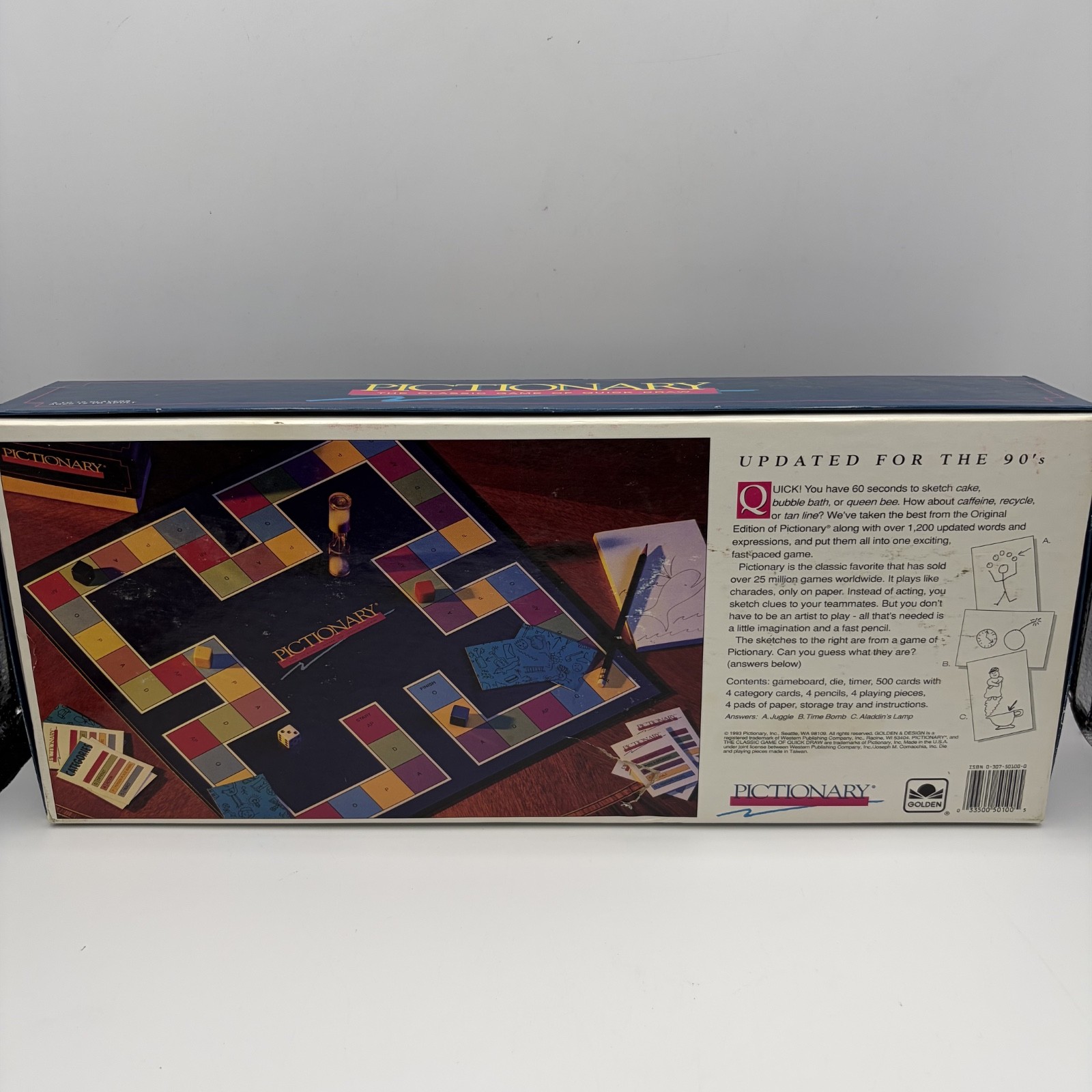 Pictionary Updated For The 90’s Classic Board Game from 1993 COMPLETE