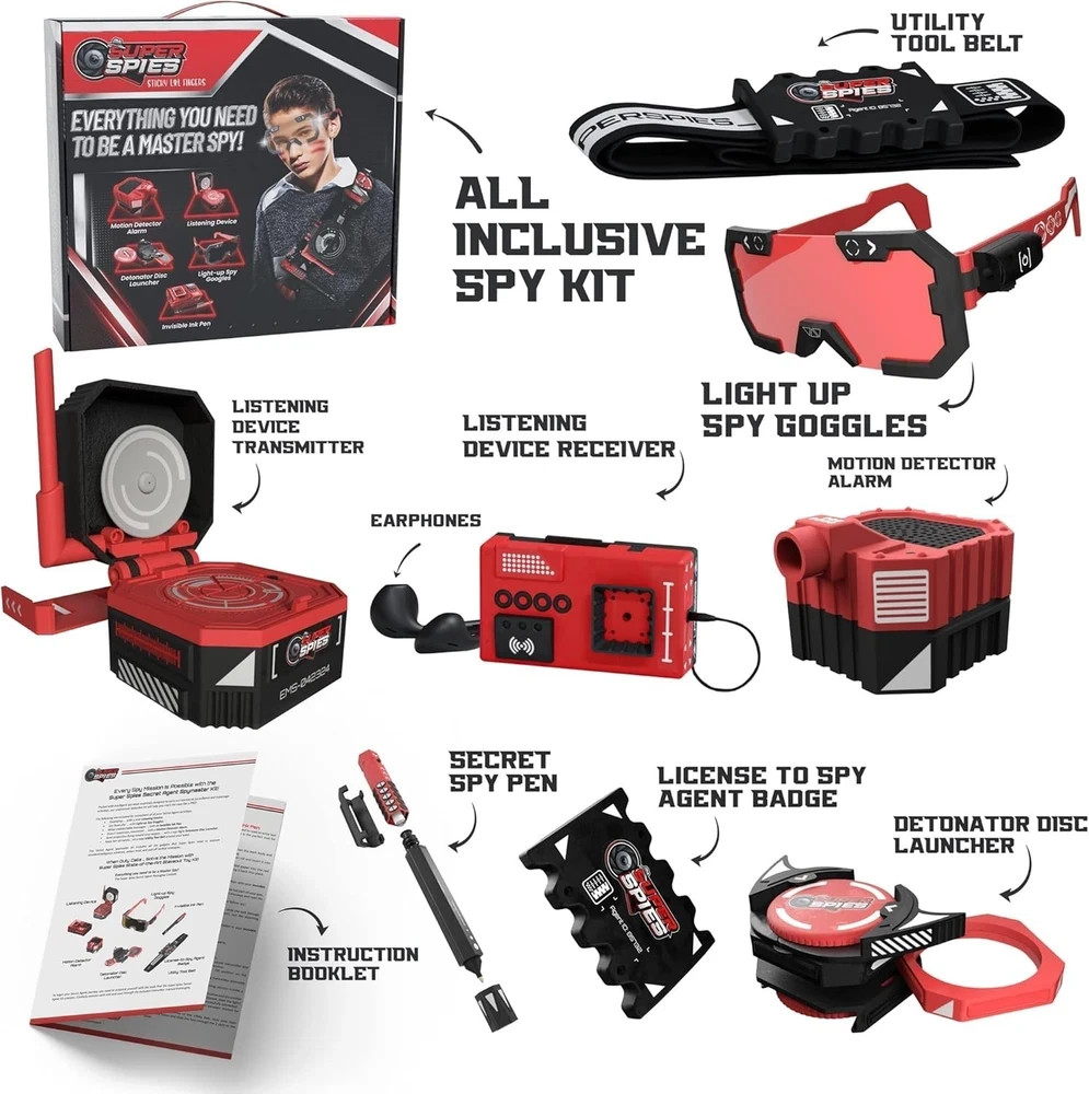 SuperSpies Secret Agent Spymaster Kit – Spy Gear Ninja Toys and Gadgets for K…