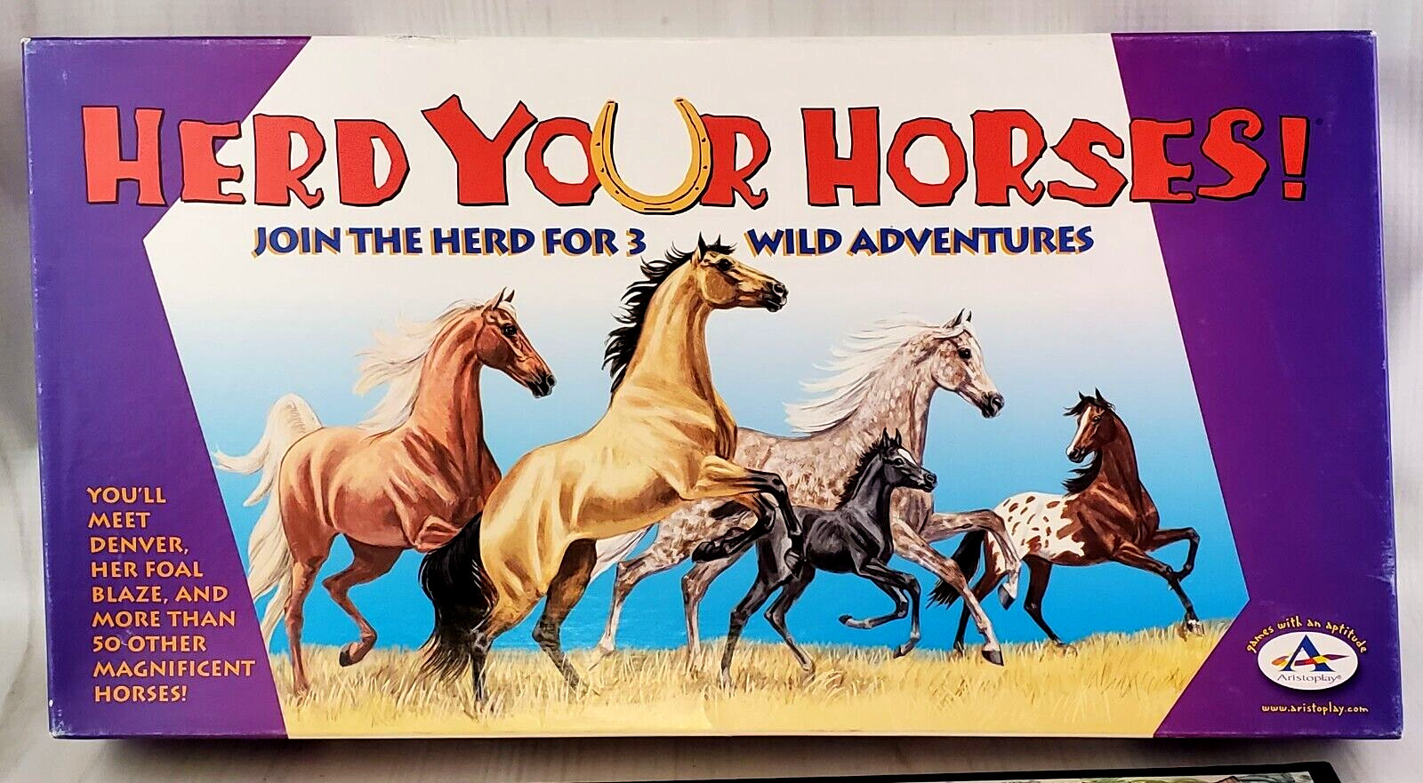HERD YOUR HORSES Vintage Board Game 100% Complete Aristoplay 2-4 Players – 2002