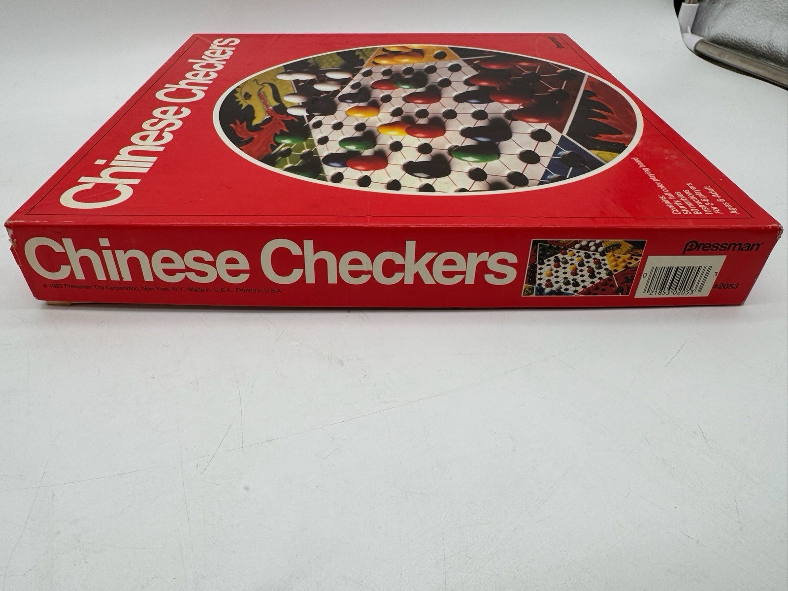 Vintage Pressman 1992~ Chinese Checkers Game ~ Complete W/ 6 Sets Of Marbles EUC