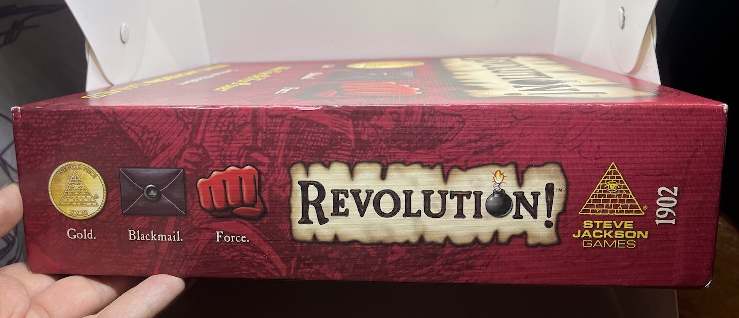 Revolution Board Game Steve Jackson 1st Edition 2nd Printing 100% Complete EUC