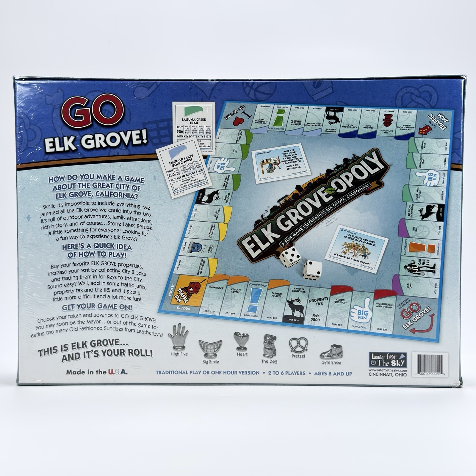 Go ELK GROVE OPOLY Monopoly Board Game Made By Late For The Sky California Sac