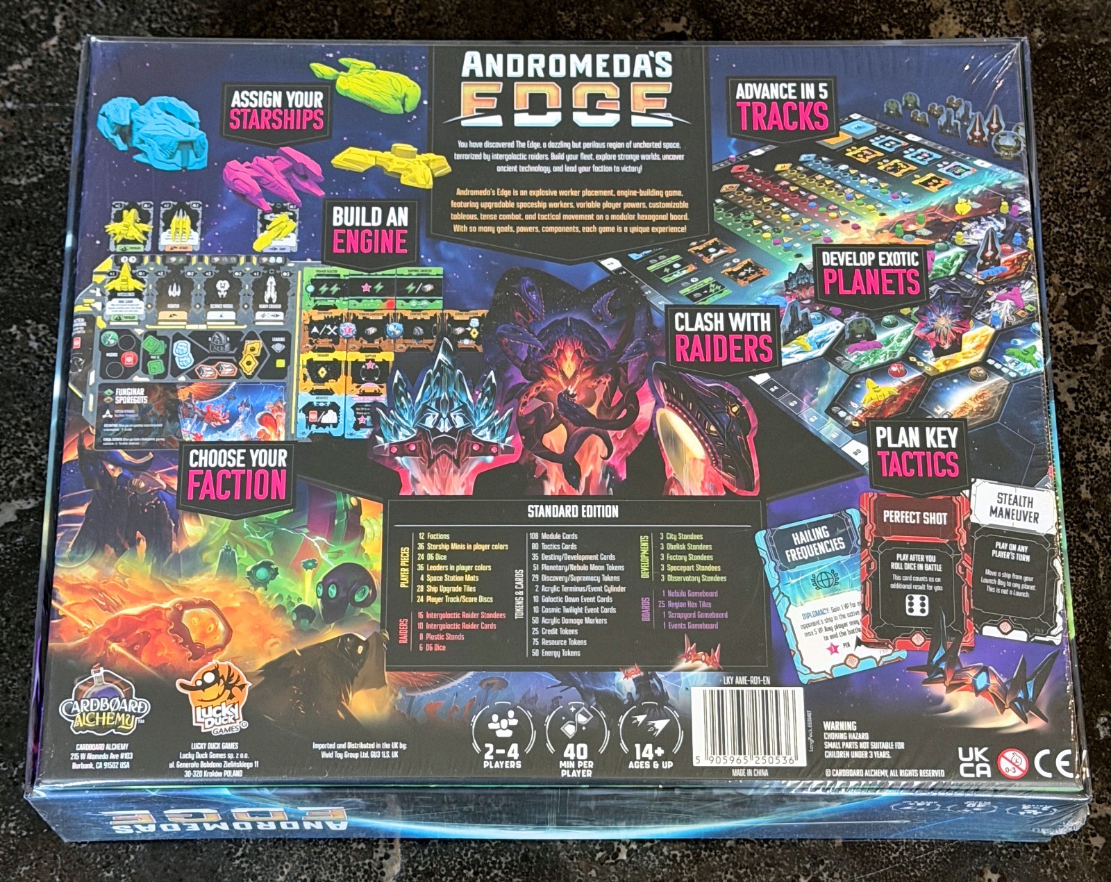 Andromeda’s Edge Board Game – Cardboard Alchemy – Lucky Duck Games – New Sealed
