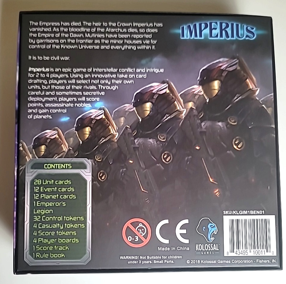 Imperius 2018, Kolossal Games, Pre-Owned