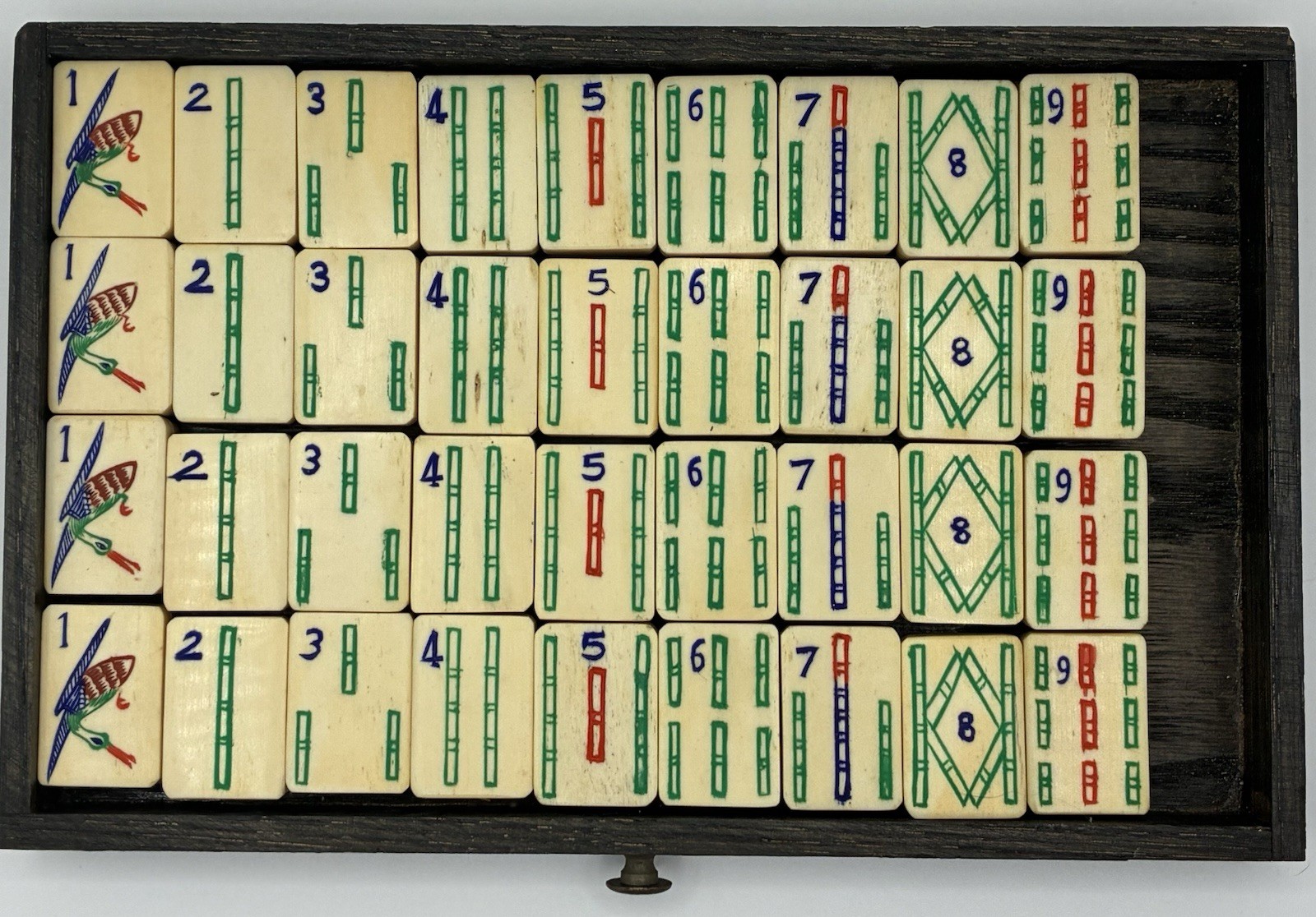Antique 1923 Piroxloid “The Ancient Game of the Mandarins” Mahjong Set