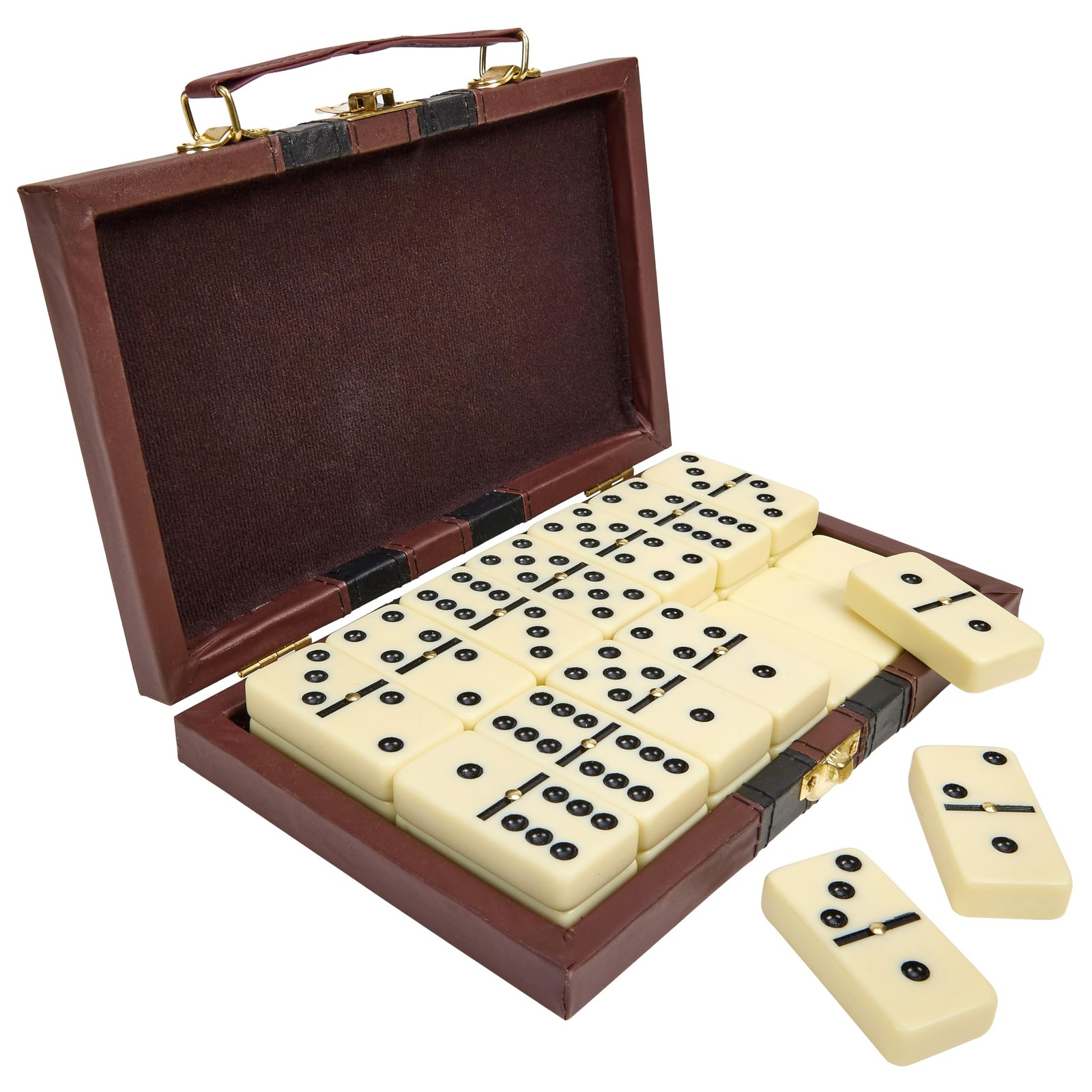 Dominos Set for Adults and Kids Large Jumbo Double Six Dominoes Set with Spin…
