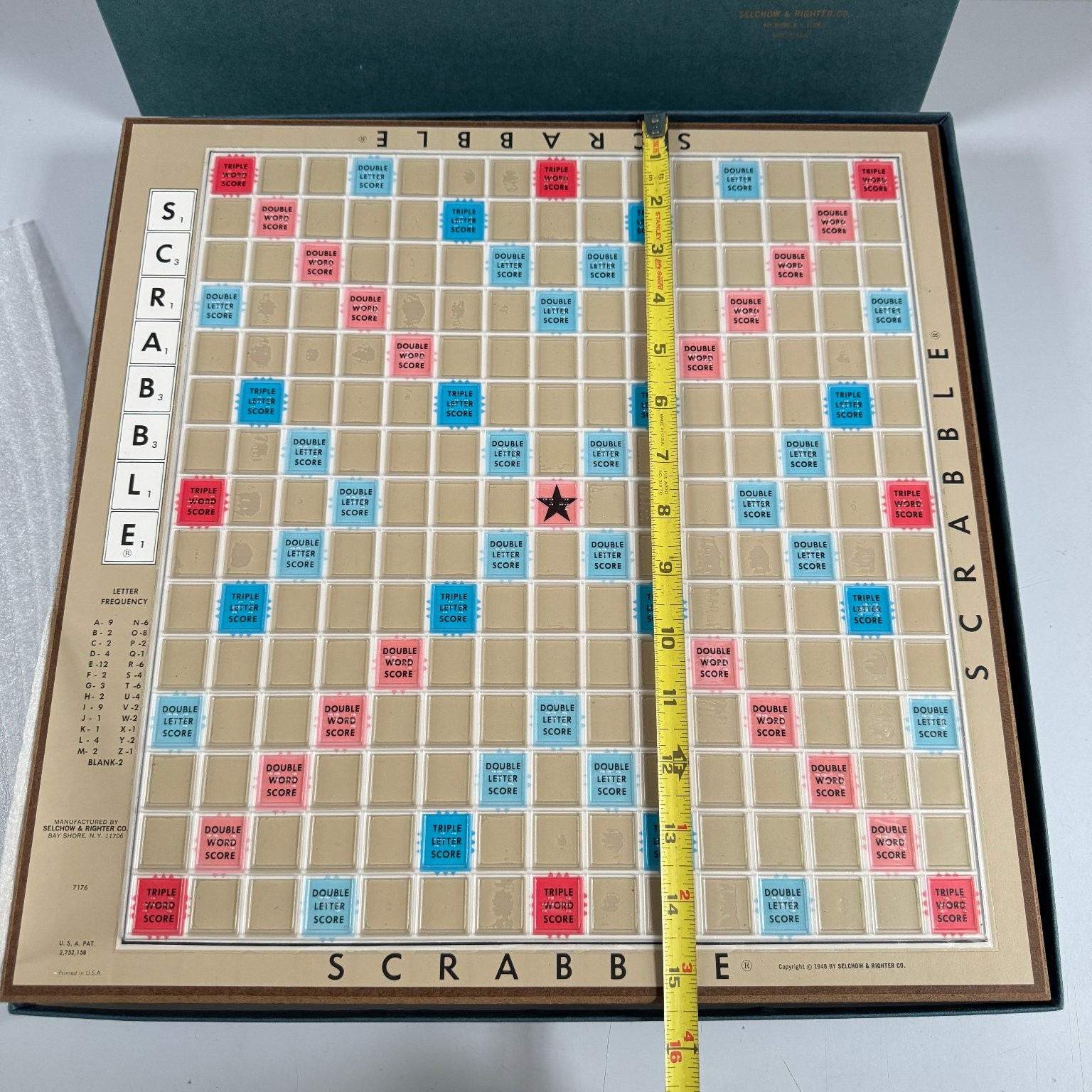 Scrabble Selchow & Righter Braille No.76 Board Game 2-4 Players 1980