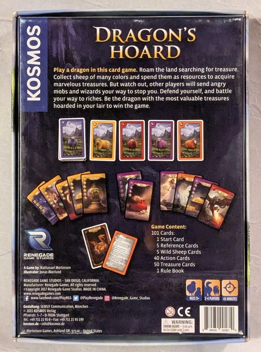 Dragons Hoard Card Game Fantasy Nathanael Mortensen Kosmos Renegade Complete Fun