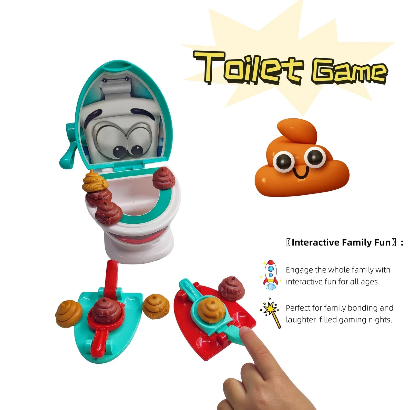 Poop Game,Floor Shooting Game for 4 – 12 Kids,Family Board Games