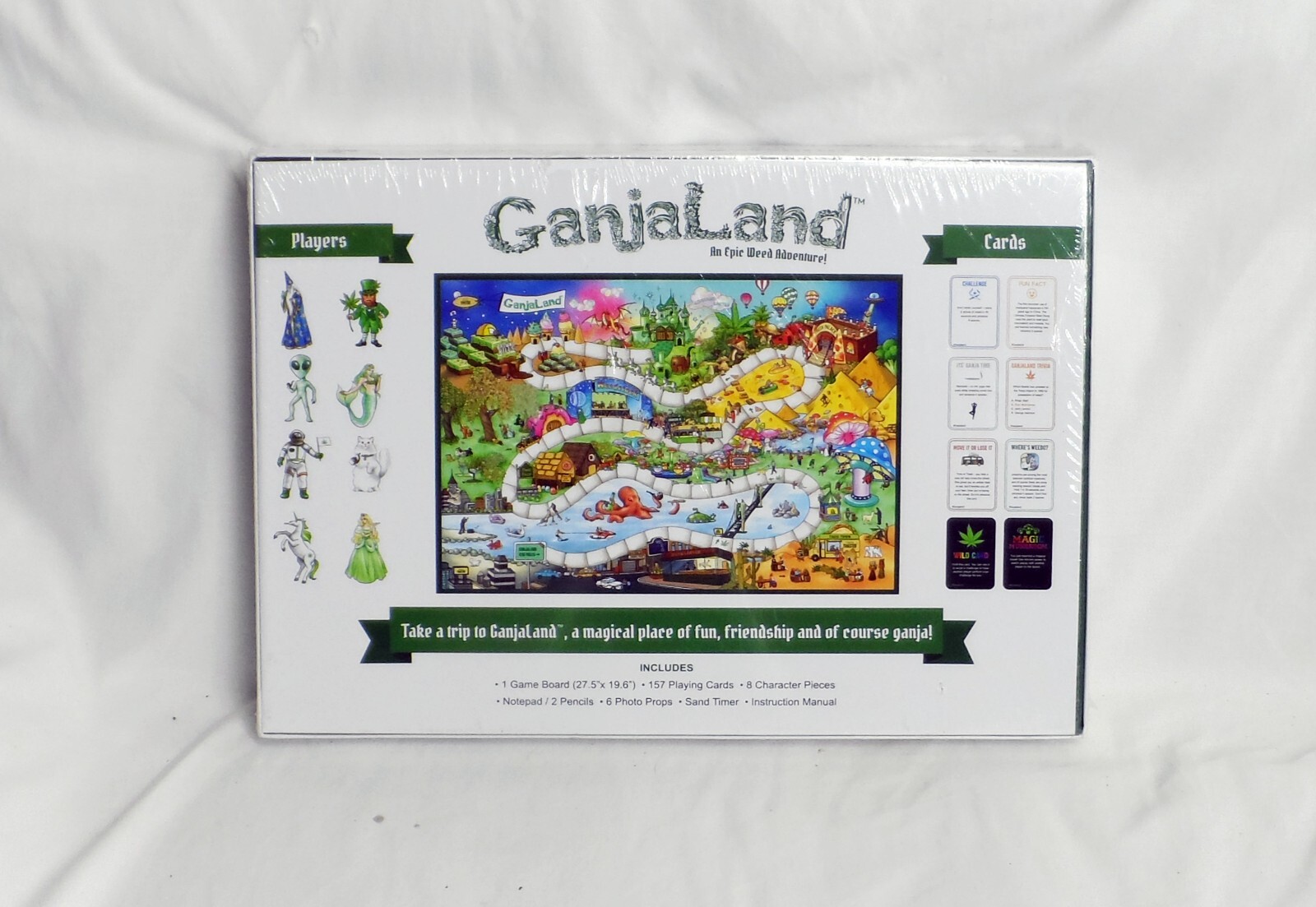 Ganjaland Board Game An Epic Weed Adventure for Adults NEW! Factory Sealed!