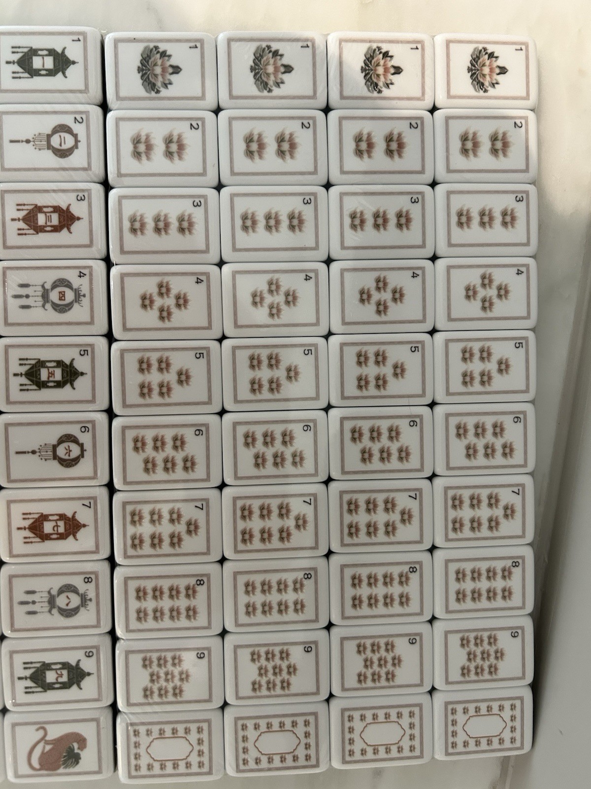 Mahjong Tiles Tortoise White Lotus Zen