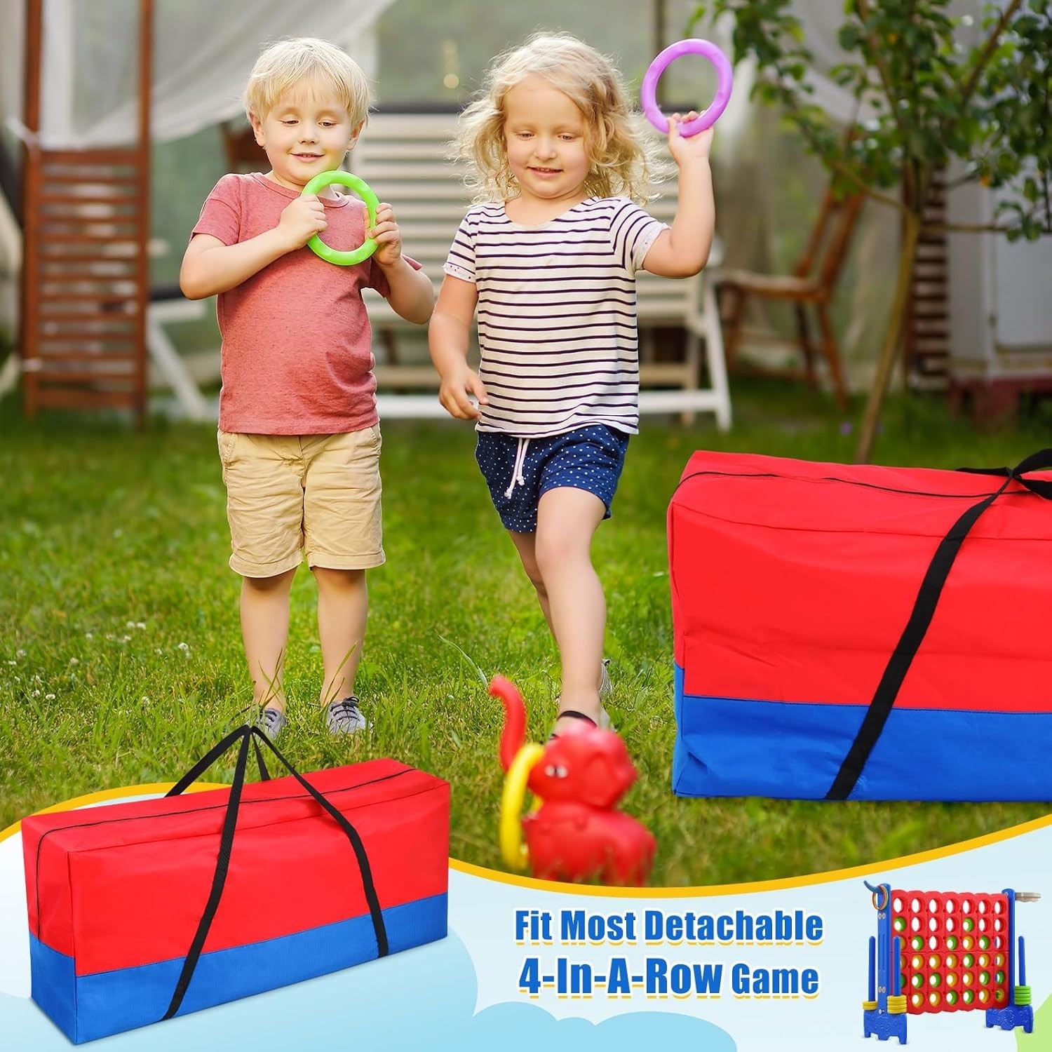 Giant 4 In a Row Game Carry and Storage Bag with Handle and Durable Zipper 47…