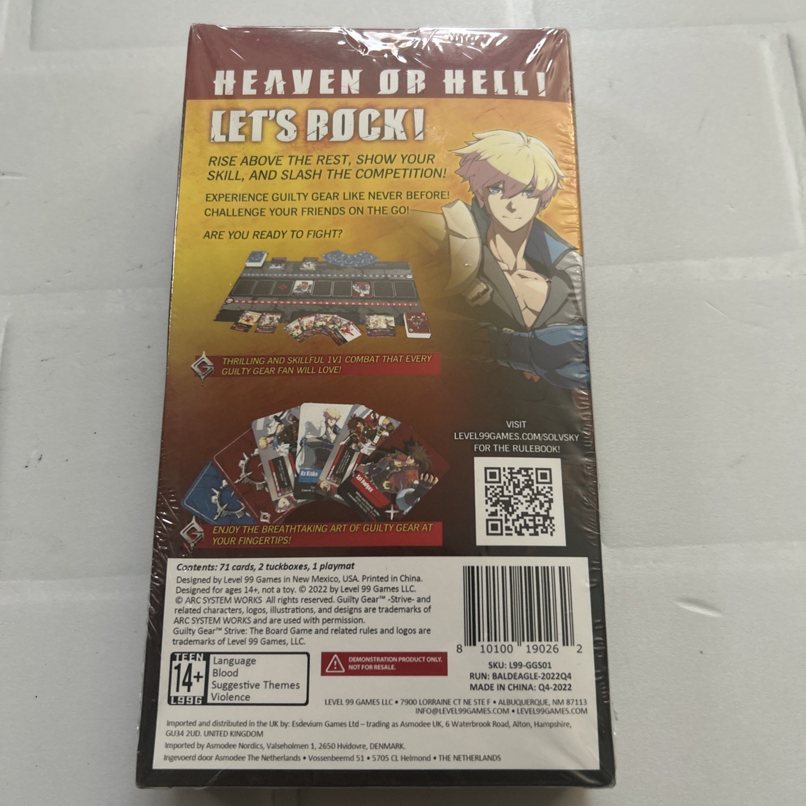 Guilty Gear Strive Board Game Demo Deck Level99 Games Arc System Works