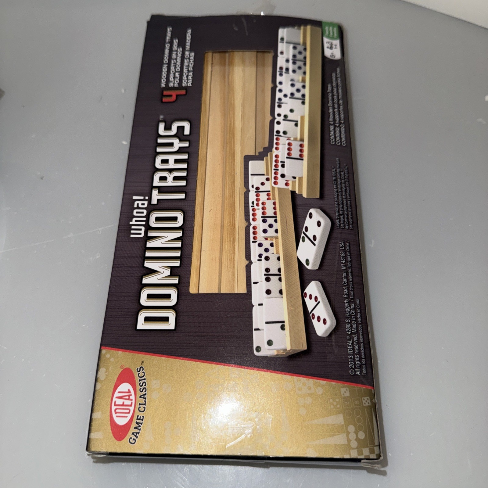 Ideal Solid Wood Domino Trays 4 Trays 2013 No Dominos
