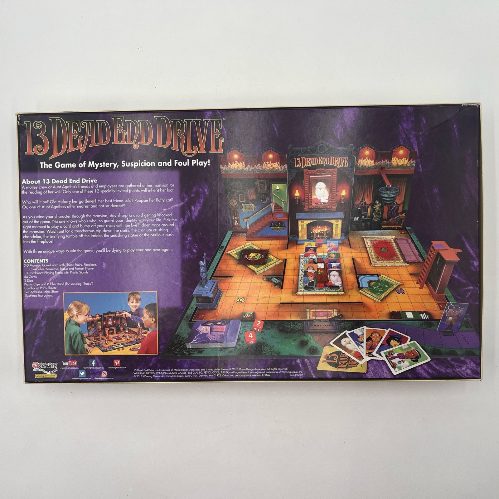 13 Dead End Drive Board Game The Game Of Mystery, Suspicion & Foul Play! Unpunch
