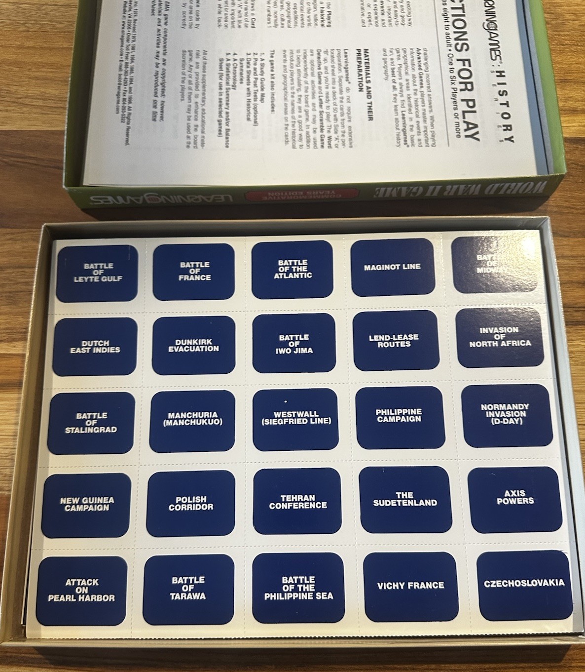 World War II Board Game Learning Games Commemorative Years Edition EMA Age 8+