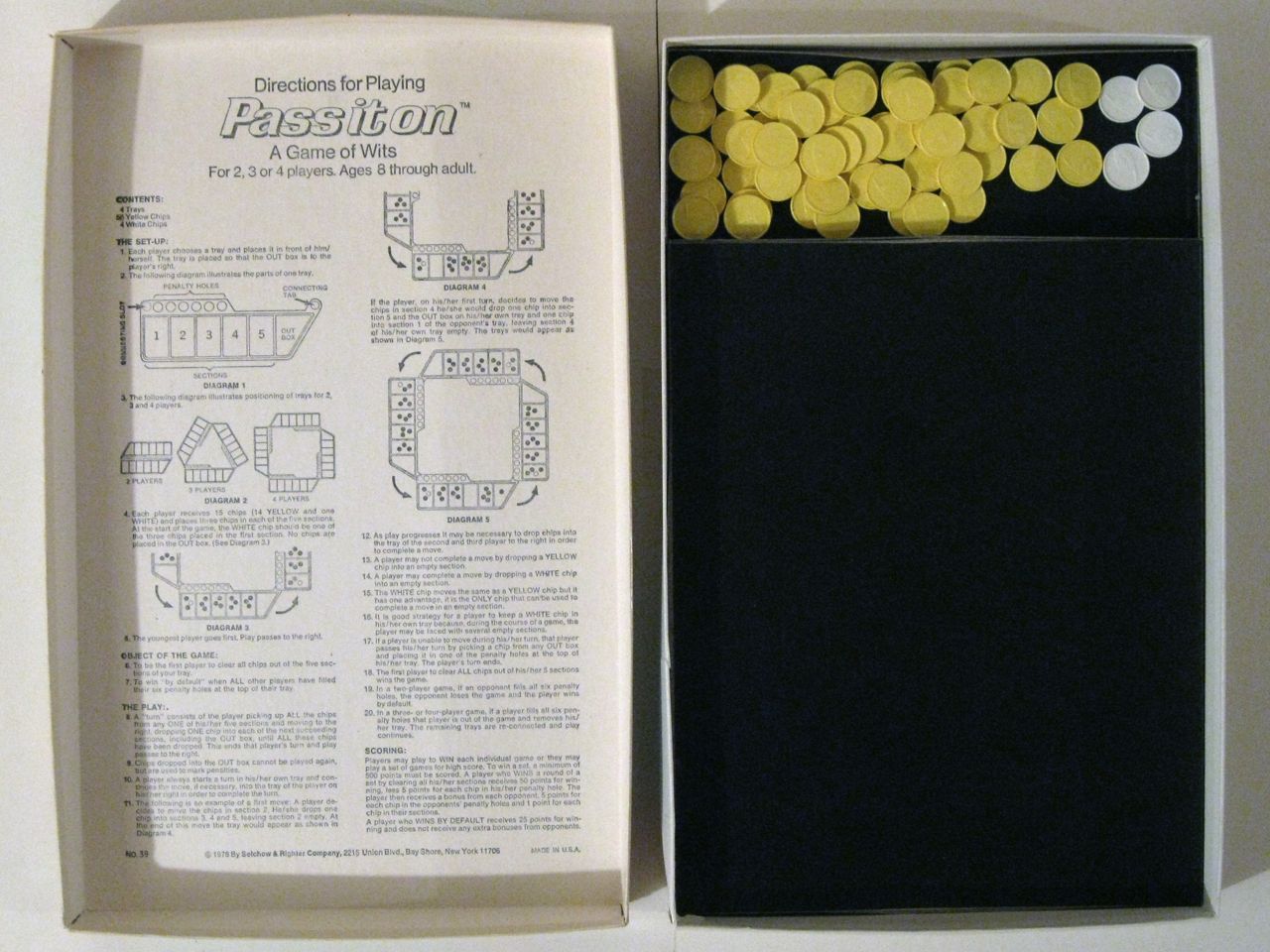 Rare Vintage 1978 PASS IT ON Game! Selchow & Righter #39! Complete in Box!