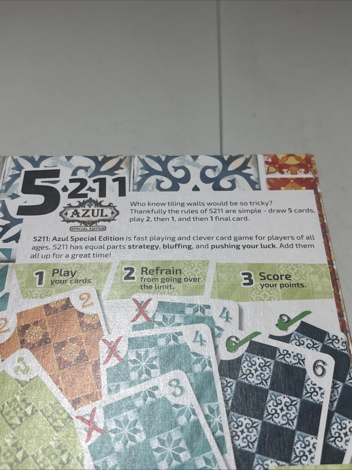 Next Move Games – 5211: AZUL SPECIAL EDITION – Card Game by Tsuyoshi Hashiguchi