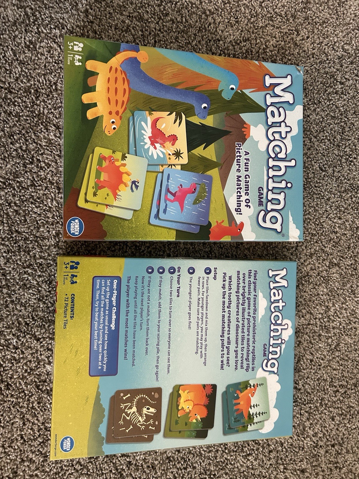 Wonder Forge Matching Memory Game, Animals Picture Matching, 1+ Player, Ages 3+