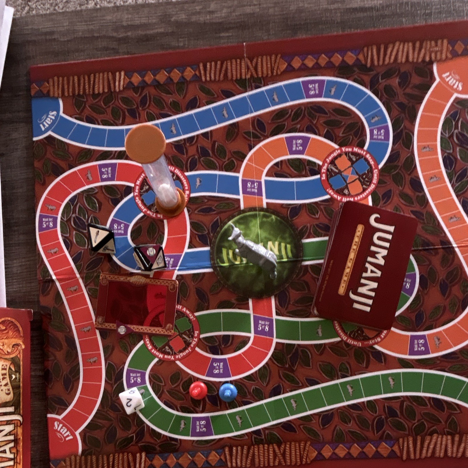 Jumanji Fantasy Board Game Complete Set w/ Timer, Ages 5+, 2 Players