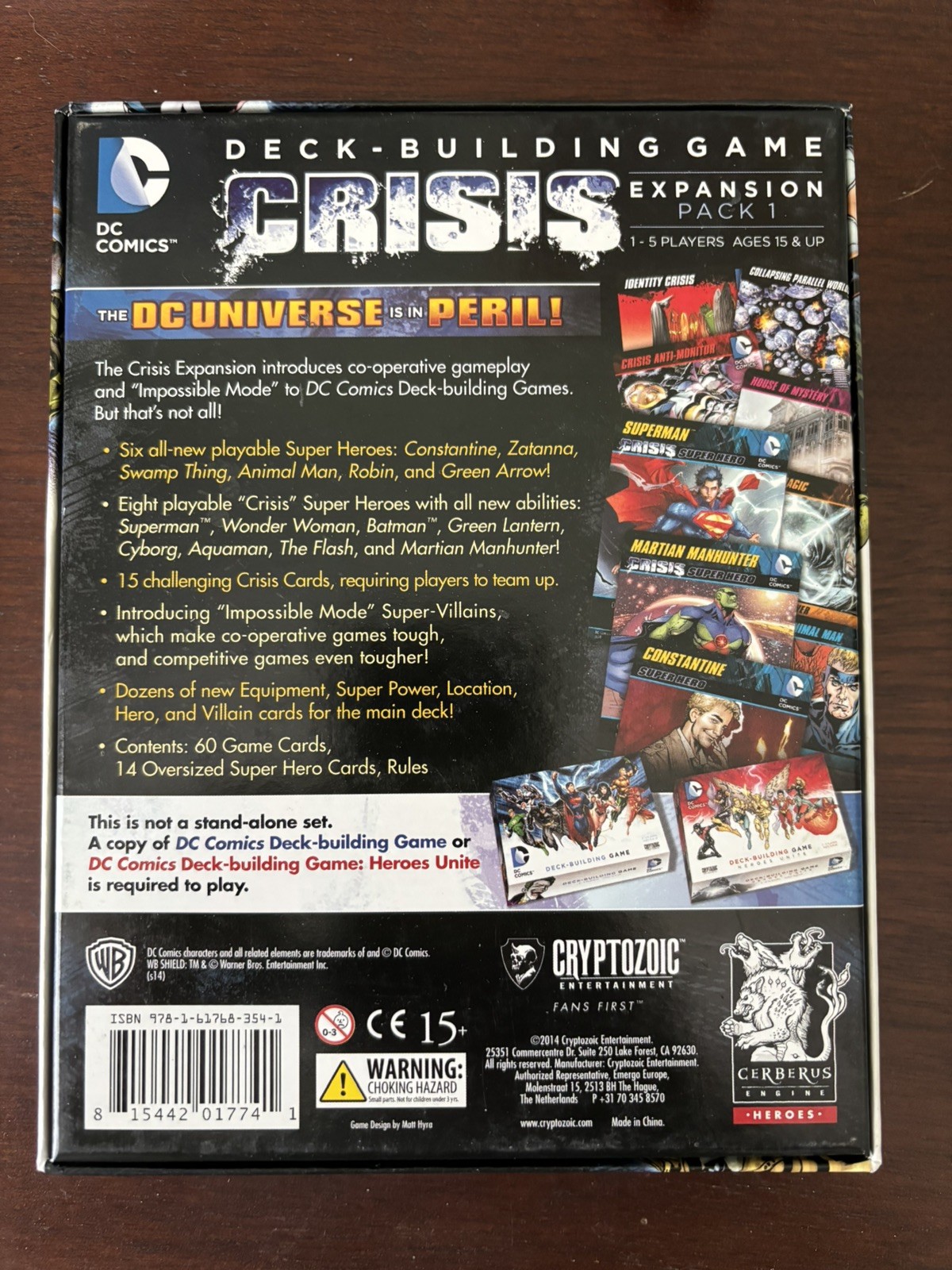 DC Comics Deck-Building Game Crisis Expansion 1 Complete