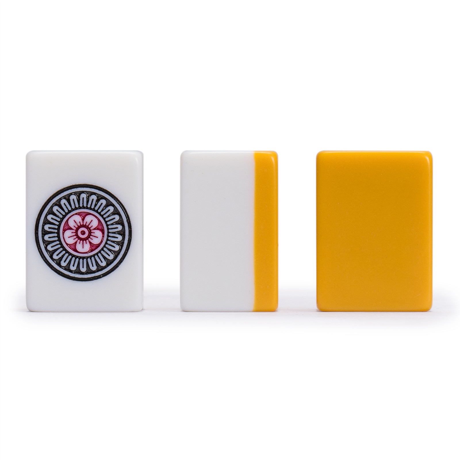 Japanese Riichi Mahjong Set with Standard Size Tiles and Black Vinyl Case