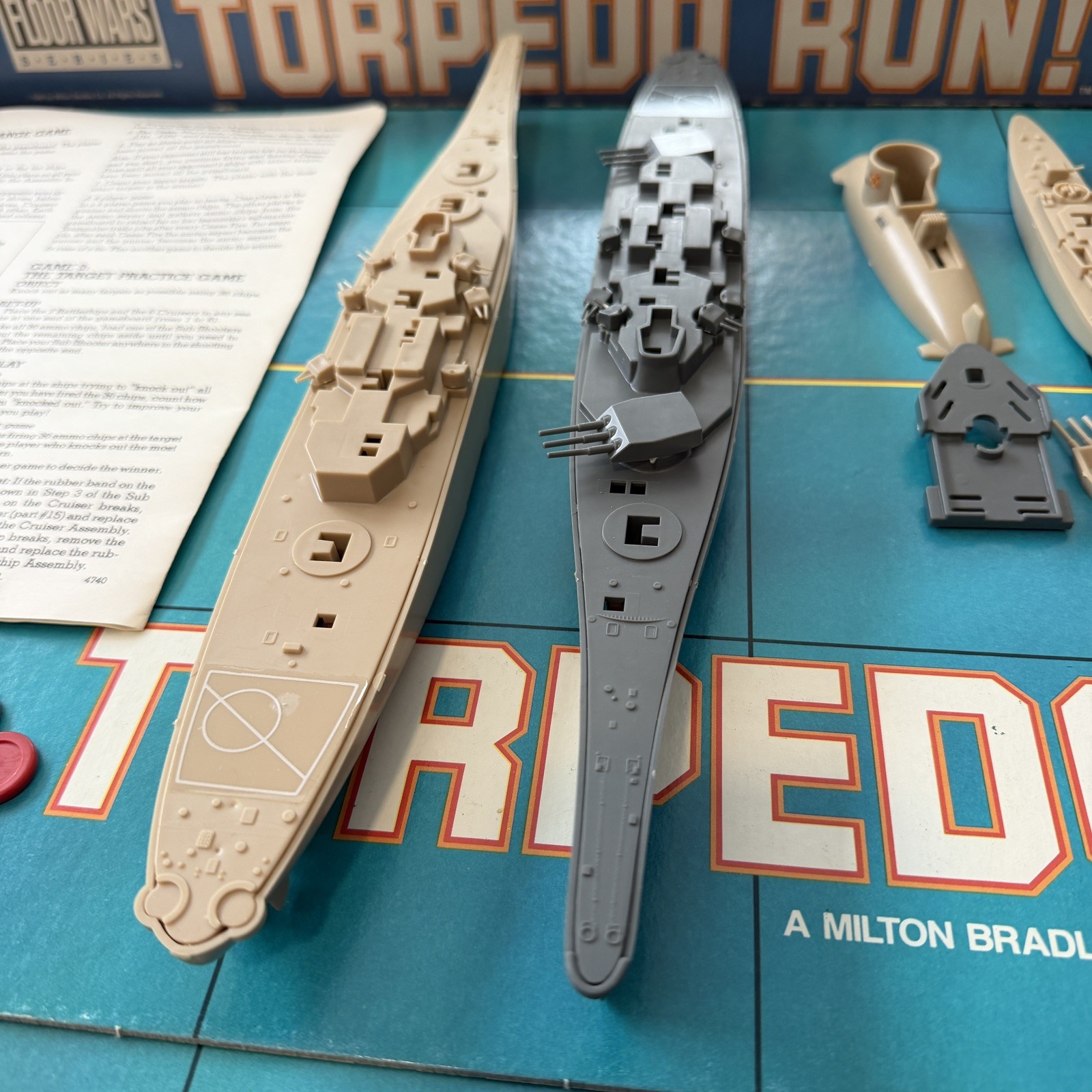 Vintage 1986 Torpedo Run! by Milton Bradley Floor Wars Board Game Near Complete