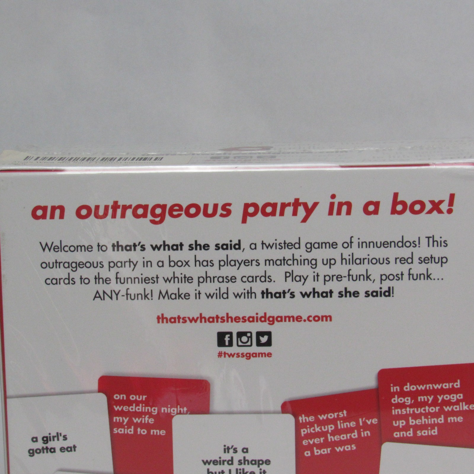 That’s What She Said Party Game Adult Card Game Sealed 17+ Funny Innuendo