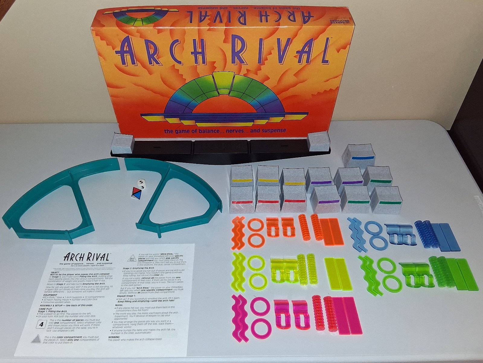 1992 ARCH RIVAL OF BALANCE NERVES AND SUSPENSE GAME PARKER BROTHERS