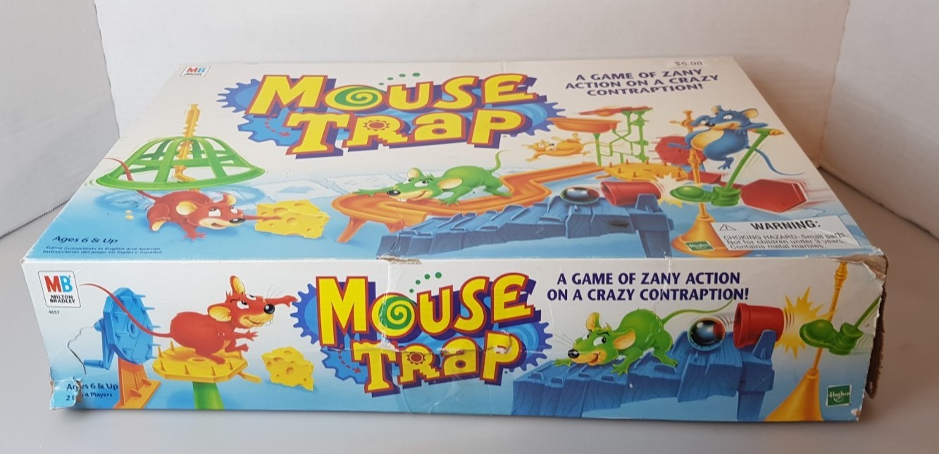 Mouse Trap Board Game Hasbro Complete 1991 Vintage Family Action Game