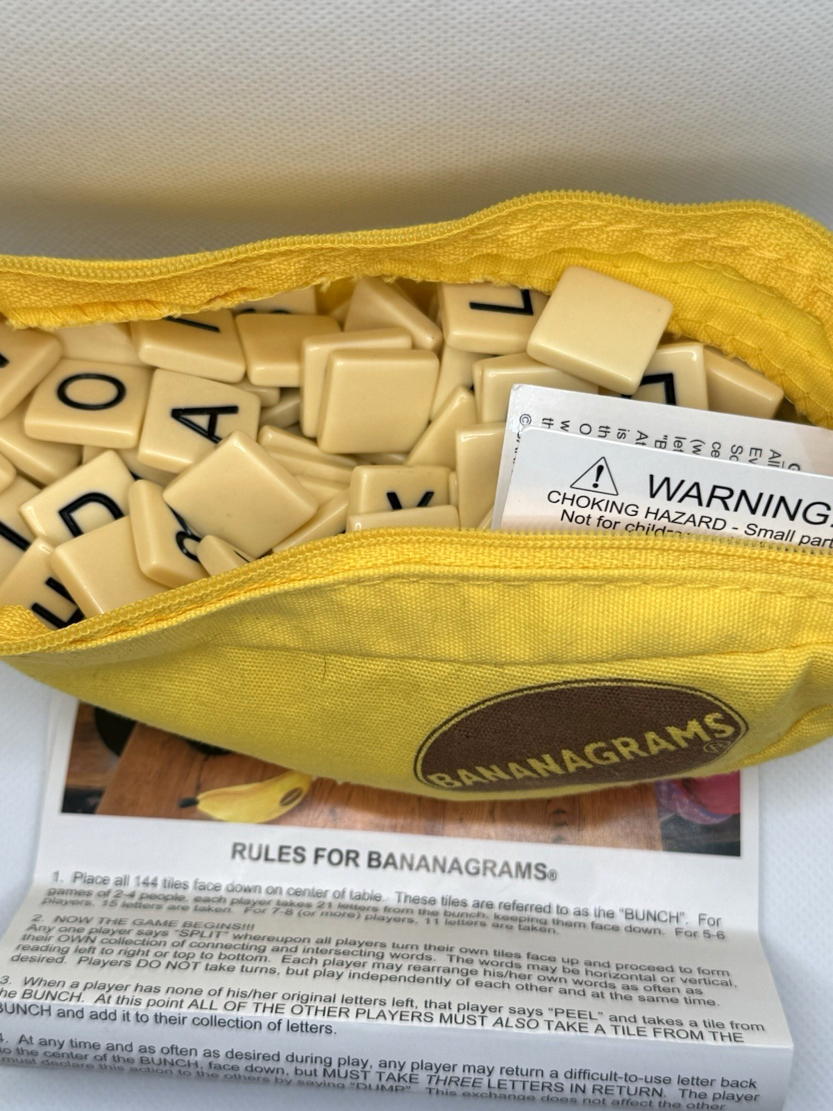 Vintage 2014 Bananagrams Game Complete w/ Instructions & Original Tag