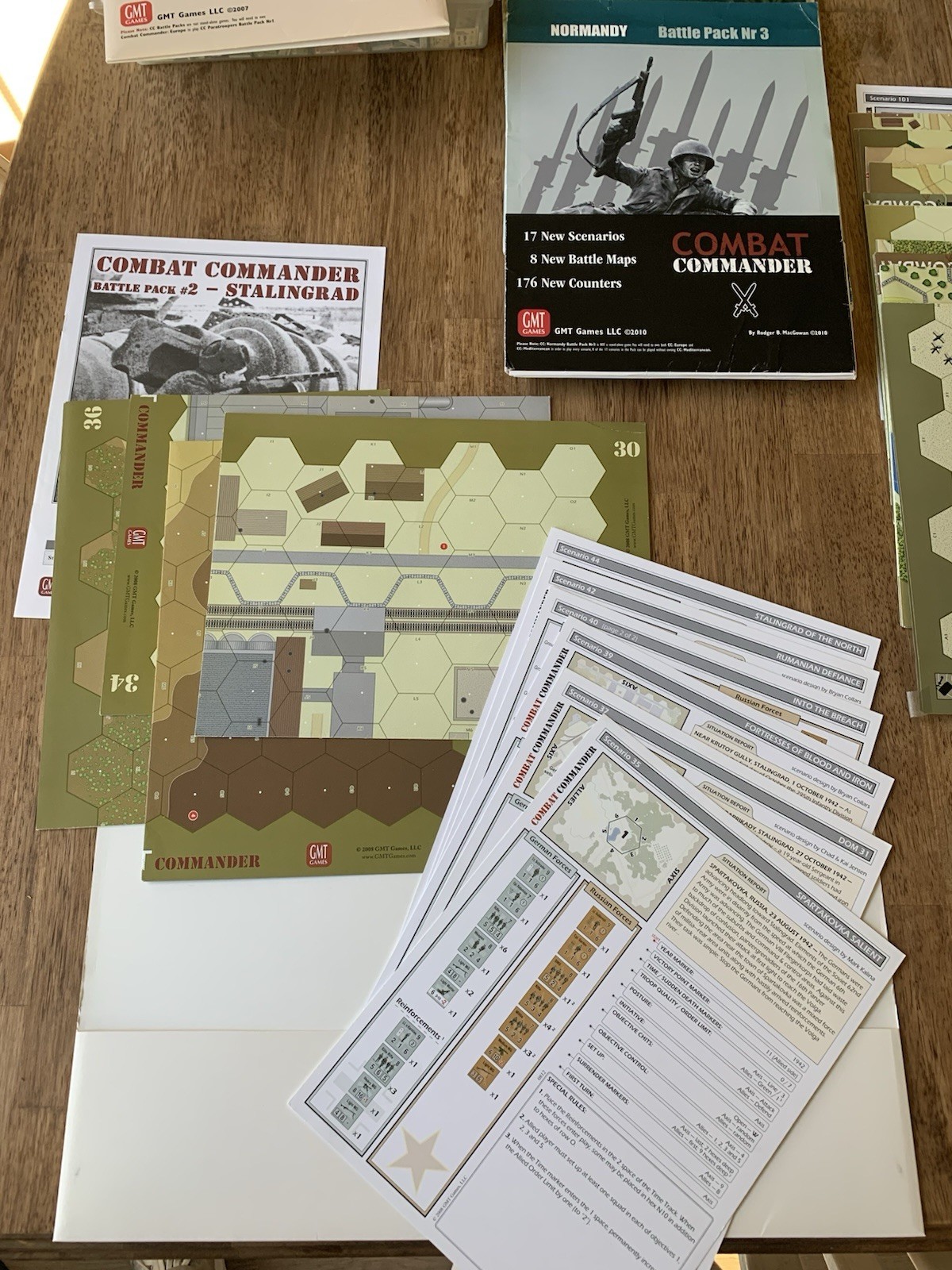 GMT Combat Commander GMT battle pack number 1-5, 7 Not sure complete Counters