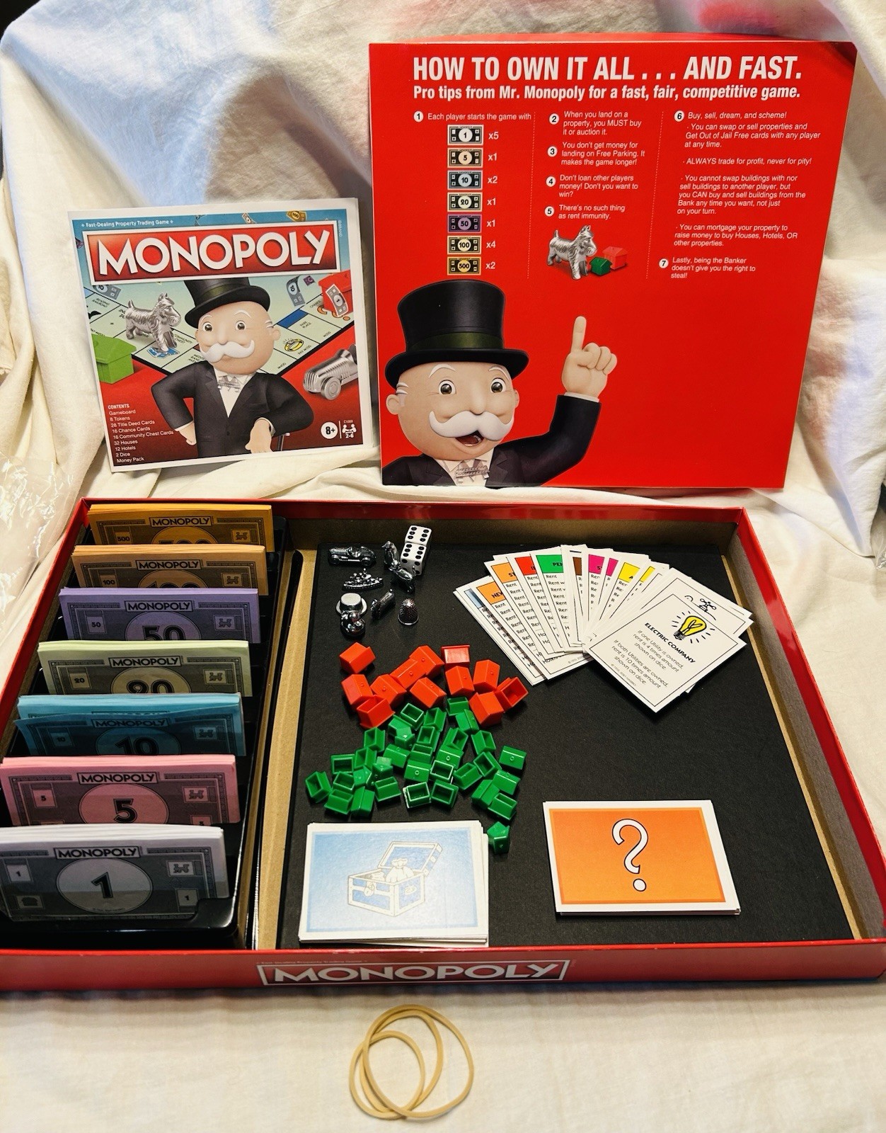 Monopoly Classic Board Game Hasbro Family Night 2-6 Players Ages 8+ Open Box Set